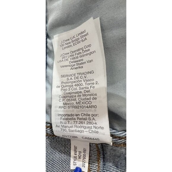 Madewell 10” High Rise Skinny Jeans Womens Sz 26 Button Fly Raw Hem Medium Wash - Picture 7 of 12